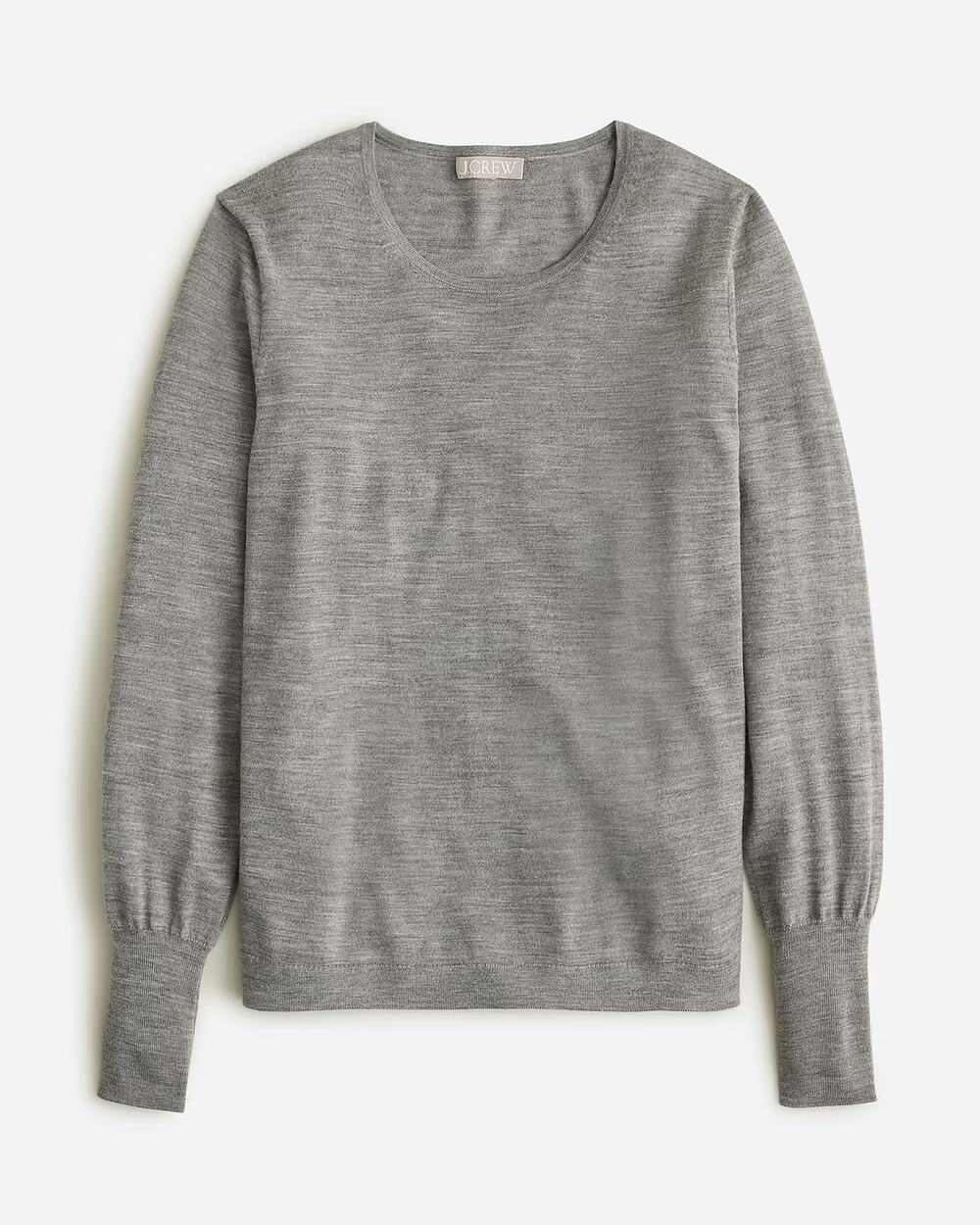 J. Crew Halle Wool Long Sleeve Crewneck Pullover Sweater Heather Graphite XXL